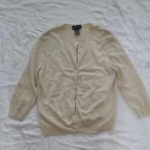 Beige Cardigan Sweater